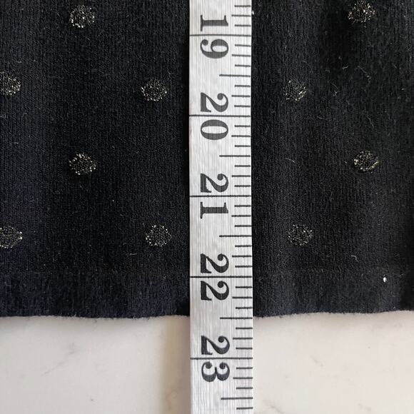 Escada black gold dot knit short sleeve sweater size Large - Picture 6 of 8